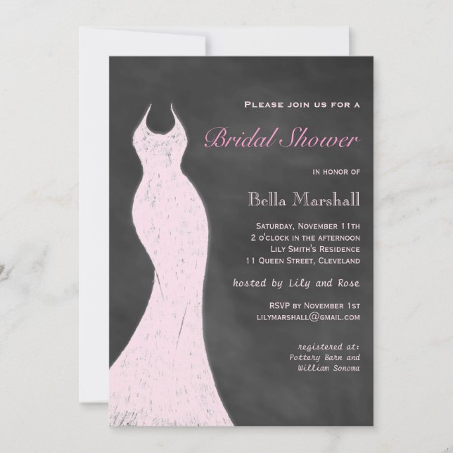 A Vintage Pink Bridal Shower Invitation (Front)
