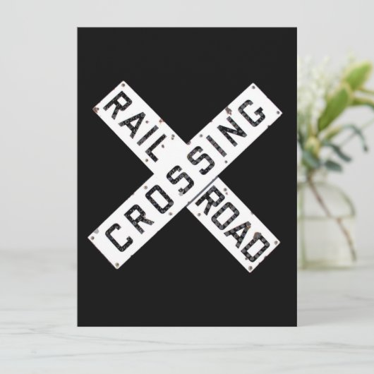 A Vintage Railroad Crossbuck (Standing Front)