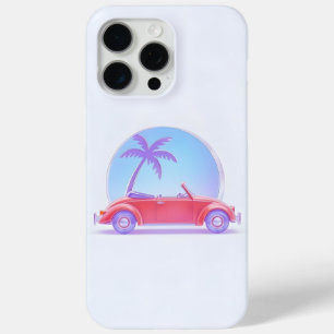 A vintage red convertible car parked on a sunny iPhone 15 pro max case