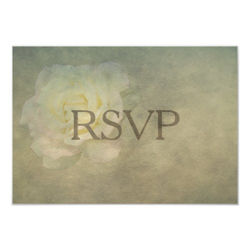 A Vintage Rose Romance RSVP 3.5x5 Paper Invitation Card