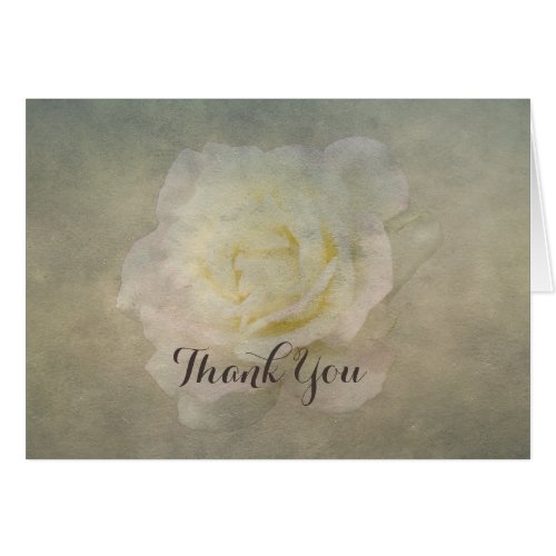A Vintage Rose Romance Thank-You Stationery Note Card