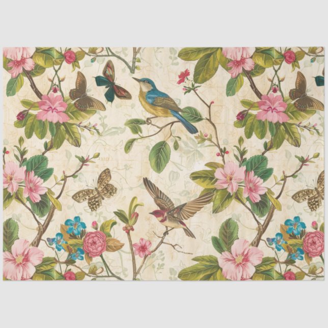 A Vintage Spring Series Design #1 Tissue Paper (Front)