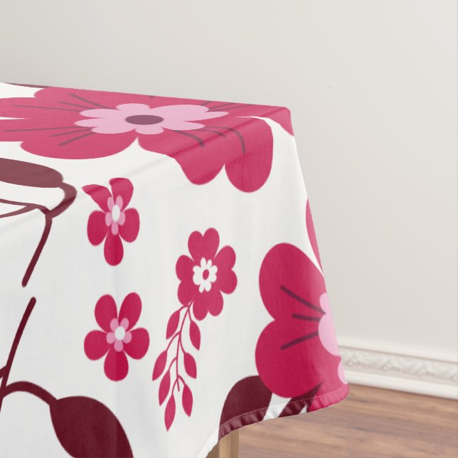 A Vintage Style Colourful Design Tablecloth (In Situ)
