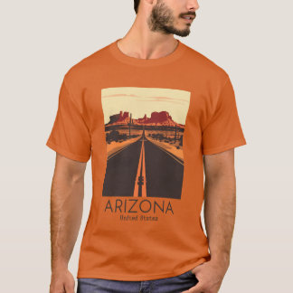 A Vintage Travel Illustration of Arizona United St T-Shirt
