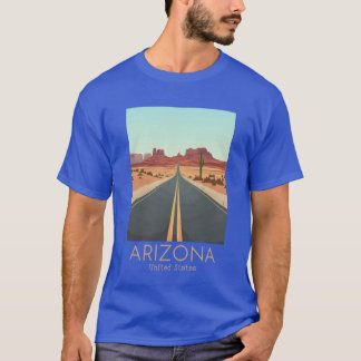 A Vintage Travel Illustration of Arizona United St T-Shirt
