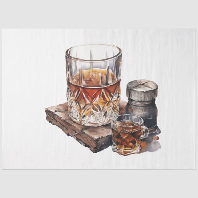 A Vintage Whiskey Design Series 2 Tissue Paper (Front)