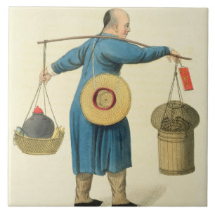 A Viper Seller, plate 46 from 'The Costume of Chin Tile
