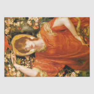 A Vision of Fiametta (Red-Haired Woman) (Rosetti) Tissue Paper