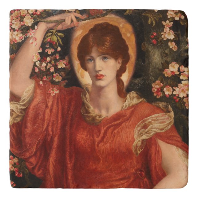 A Vision of Fiammetta 1878 Dante Gabriel Rossetti Trivet (Front)