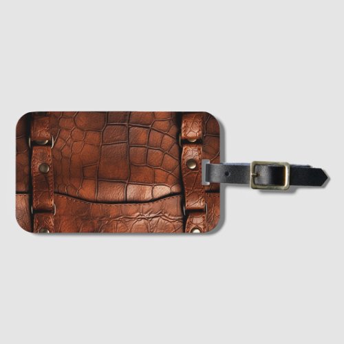 A Vision of Leather Case Luggage Tag