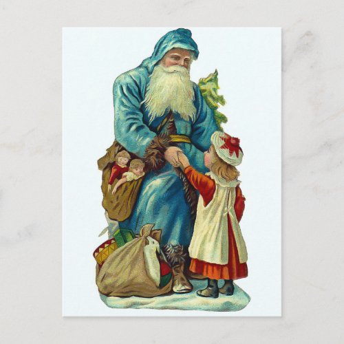 A visit from Santa Holiday Postcard