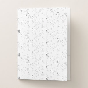 A visually appealing arrangement of white and gray pocket folder