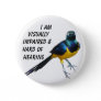 A visually impaired & hard of hearing info badge. pinback button