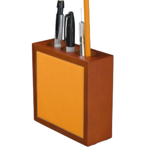 A vivid orange square surrounded by a white border desk organizer