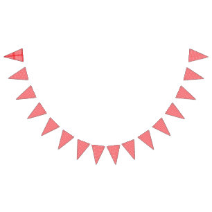 A vivid red and orange abstract design with swirli bunting flags