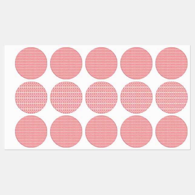 A vivid red and orange abstract design with swirli labels (Sheet)