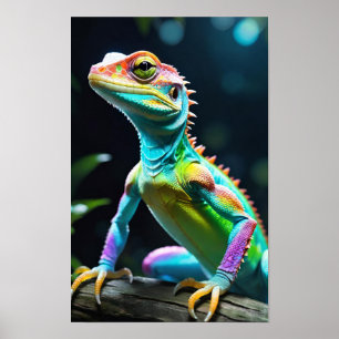 A Vividly Colored Reptile Poster