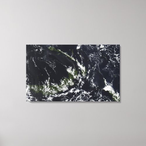 A volcanic plume from the Rabaul caldera Canvas Print