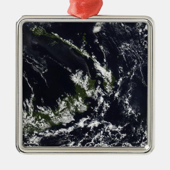 A volcanic plume from the Rabaul caldera Metal Ornament (Front)