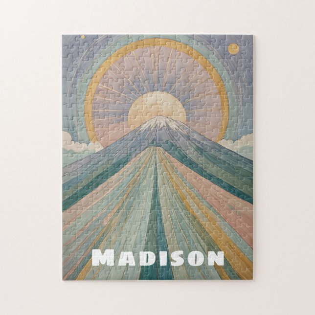 A Volcanic Serenade Personalized Jigsaw Puzzle (Vertical)