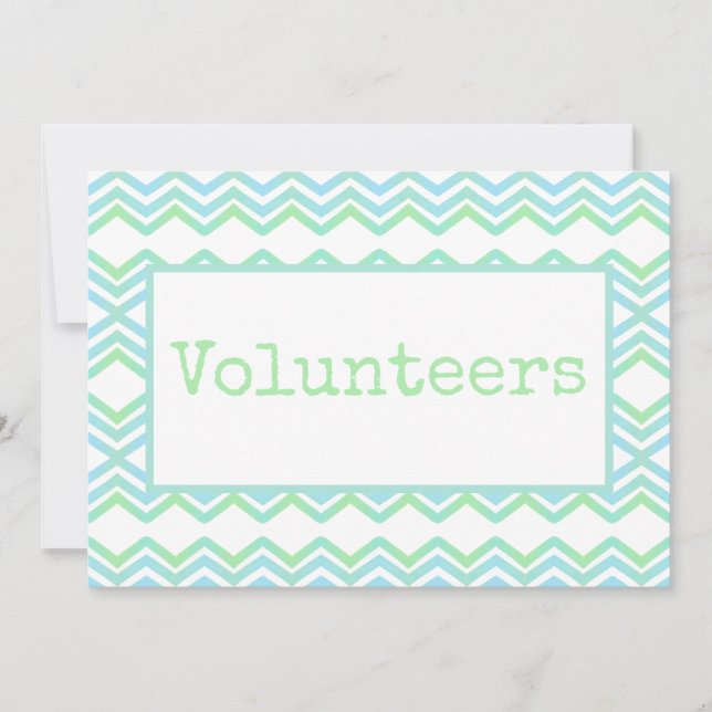 A Volunteer Thank You Card (Front)