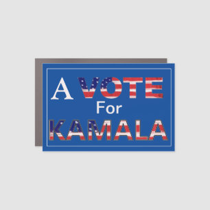 A Vote For Kamala Flag Colors Car Magnet