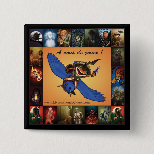 À vous de jouer ! - Macaron 2008-10-14 Pinback Button (Front)