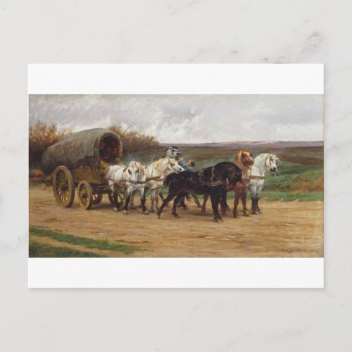 A Waggon and a Team of Horses by Rosa Bonheur Postcard