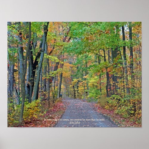 A Walk in Autumn Woods Original Photograph  Poster