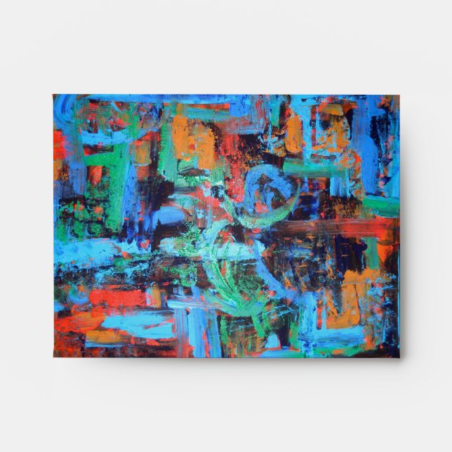 A Walk In The Forest-Abstract Wabi Sabi Art Envelope (Front)