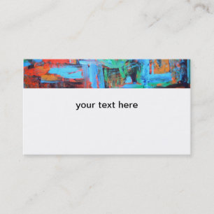 A Walk In The Forest-Hand Painted Abstract Border Business Card