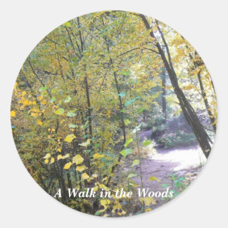 A Walk in the Woods Classic Round Sticker