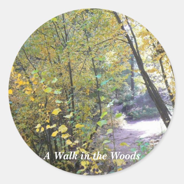 A Walk in the Woods Classic Round Sticker (Front)