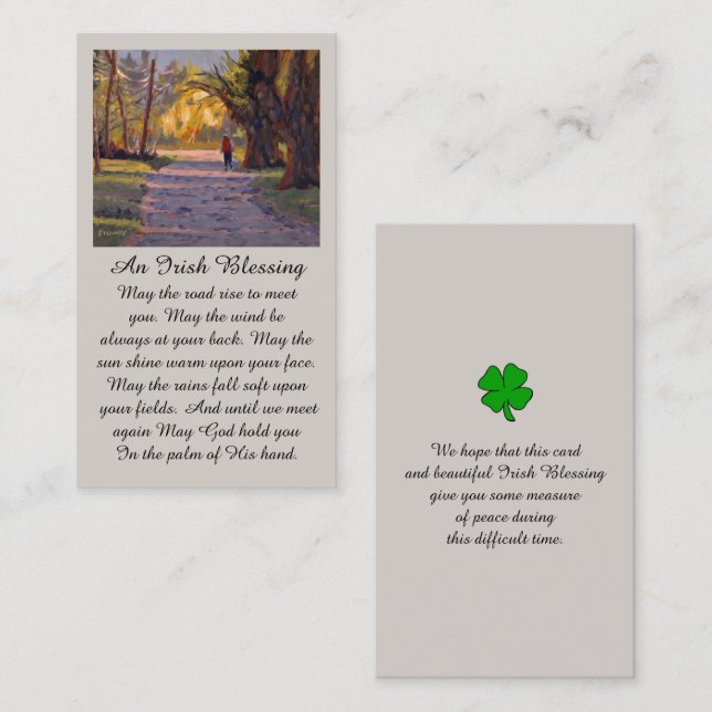 A Walk Into the Light Memorial Card (Front/Back)