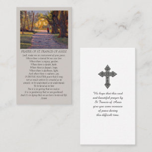 A Walk Into the Light St. Francis Memorial Card