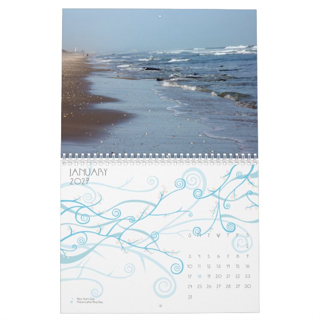 A Walk on the BEach Calendar (Jan 2027)