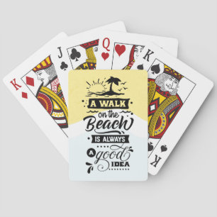 A Walk On The Beach Is Always a Good Idea Poker Cards