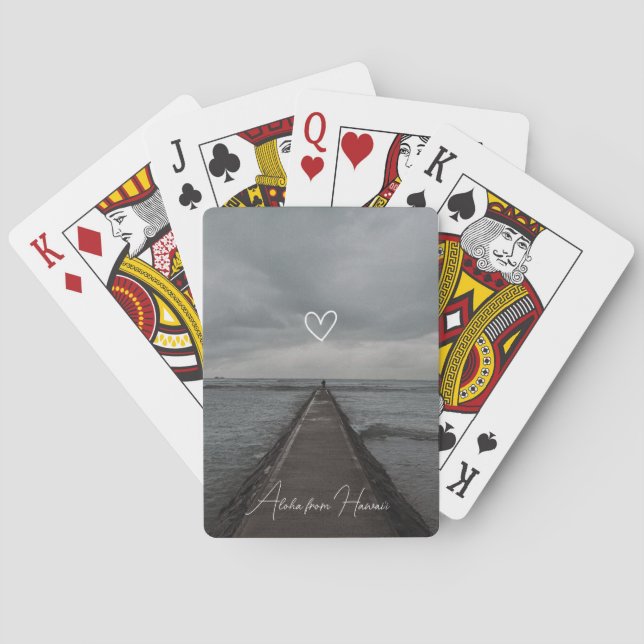 A walk on the pier in Waikiki Poker Cards (Back)