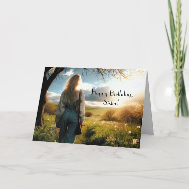 A WALK - SISTER BIRTHDAY CARD (Front)