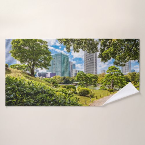 A walk through Hama Rikyu gardens Tokyo Bath Towel Set