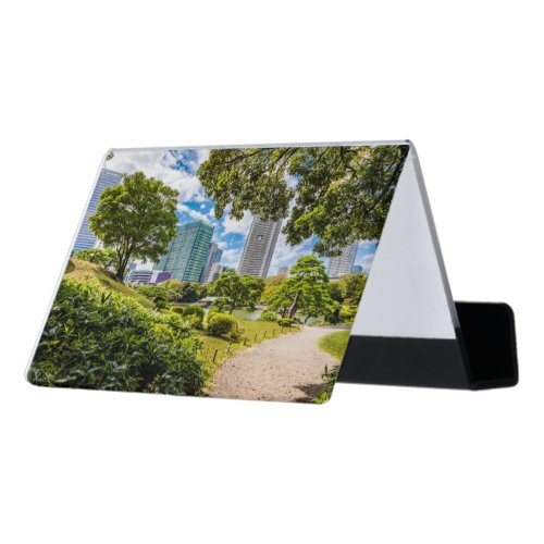 A walk through Hama Rikyu gardens Tokyo Desk Business Card Holder