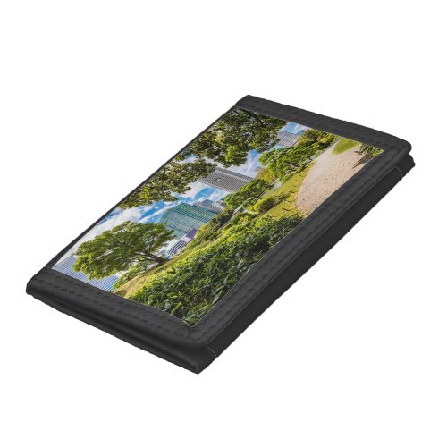 A walk through Hama Rikyu gardens Tokyo Trifold Wallet