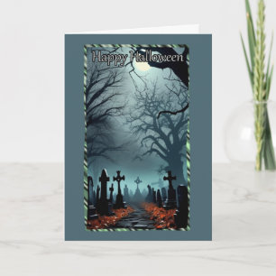A Walk Through the Cemetery Halloween Card