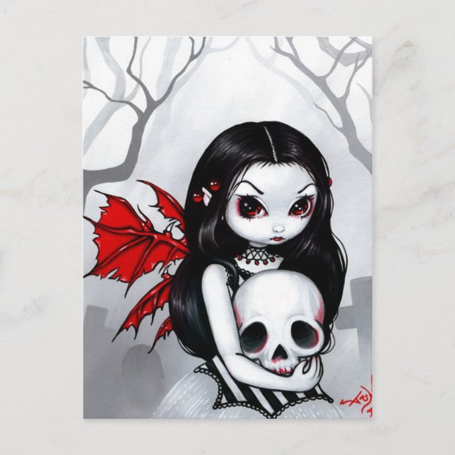 "A Walk Through the Cemetery" Postcard (Front)