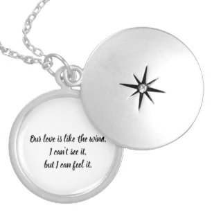 A Walk to Remember Quote Locket Necklace