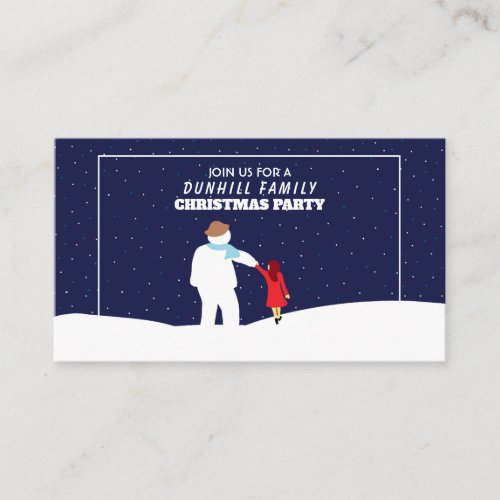 A walk with Snowman Christmas Party Ticket Invite
