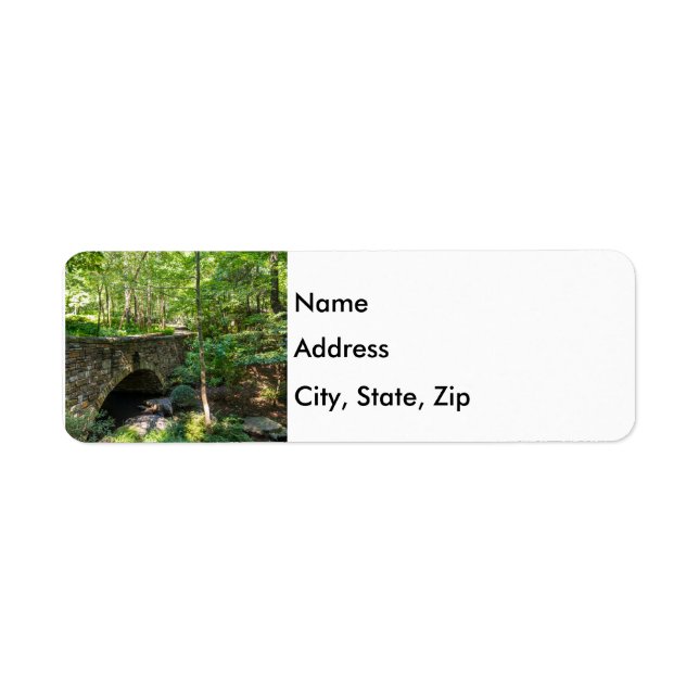 A Walkway Bridge Through Woodlands Label (Front)