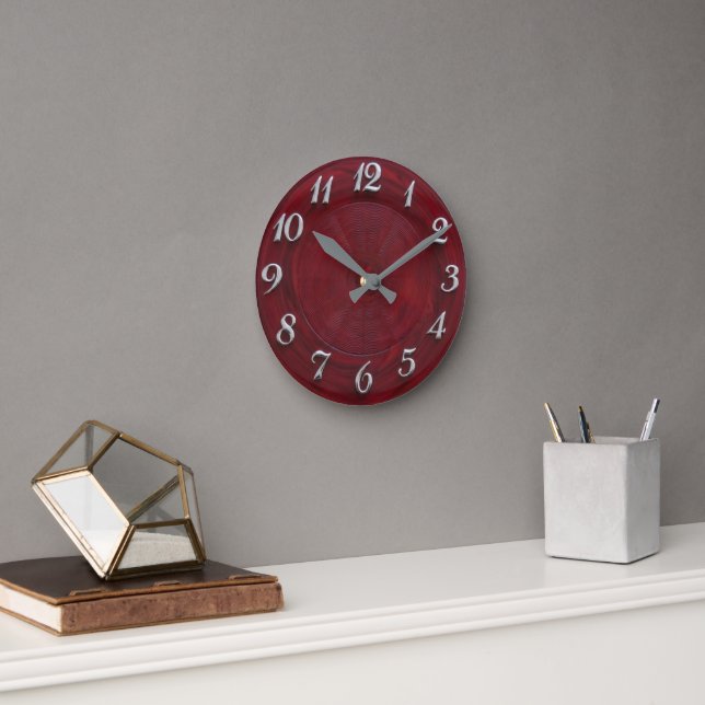 A Wall Clock Inspired by Old Beijing Red Glass (Office)