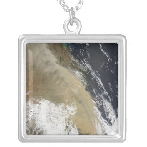 A wall of dust stretched from northern Queensla Silver Plated Necklace