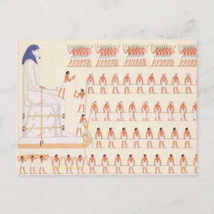 A wall painting at Beni Hasan depicting the moving Postcard